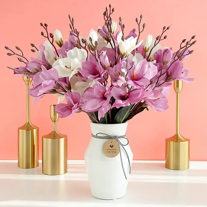 Branche de Magnolia en soie 3D