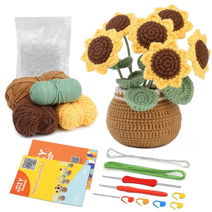 KRABALL – Kit de fleurs au Crochet pour débutants