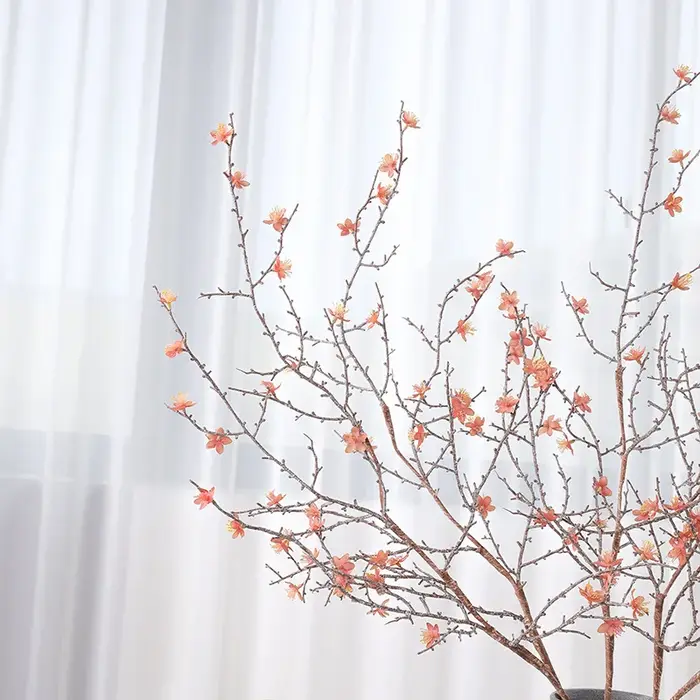 4 pièces de branches de pruniers d'hiver artificielles de 120 cm