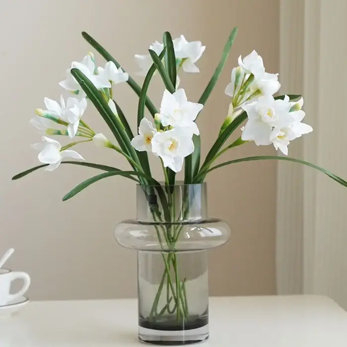 Fleurs de narcisse artificielles au toucher réel, bouquet de mariée réaliste, fausse fleur de jonqui