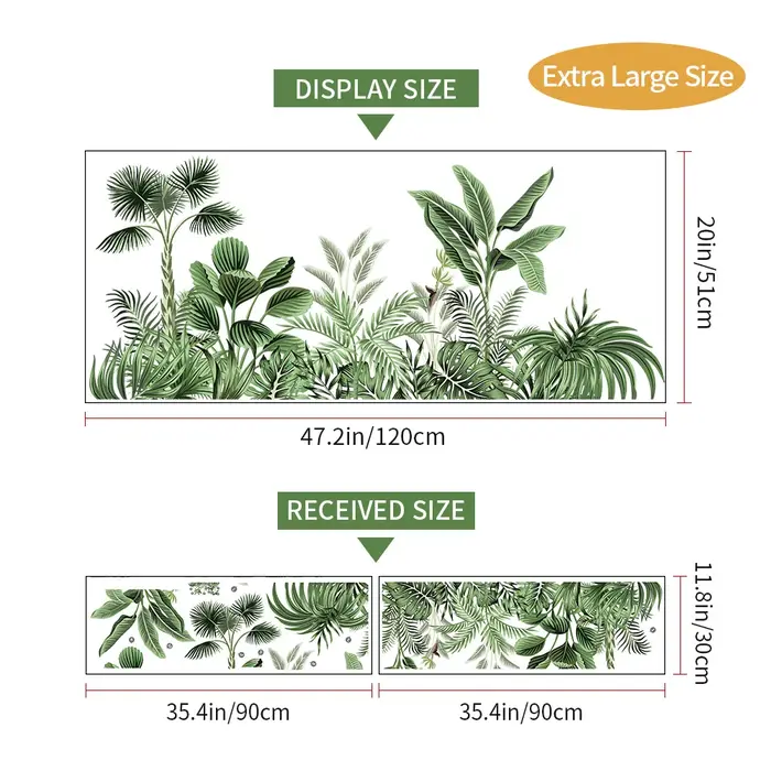 Autocollants muraux plante tropicale Jungle pour salon maison chambre armoire décoration murale auto-adhésif vinyle autocollant papier peint