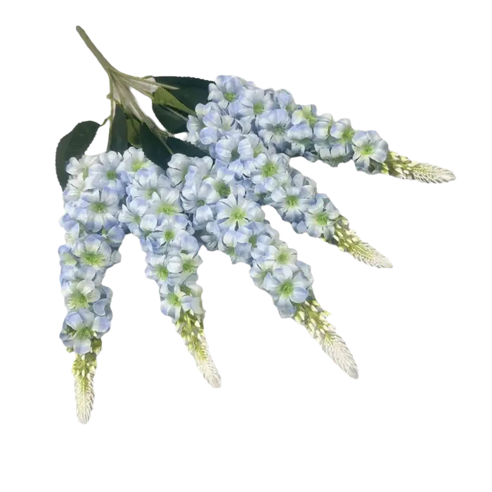 5 tiges de fleurs artificielles de jacinthe multicolores