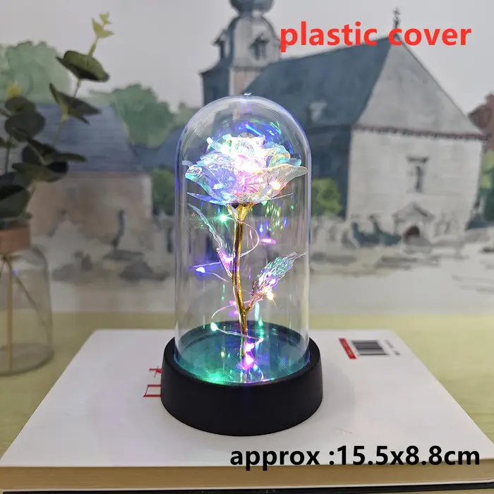 Fleurs artificielles LED Galaxy Three Rose, décoration de mariage, cadeau créatif pour la Saint-Vale