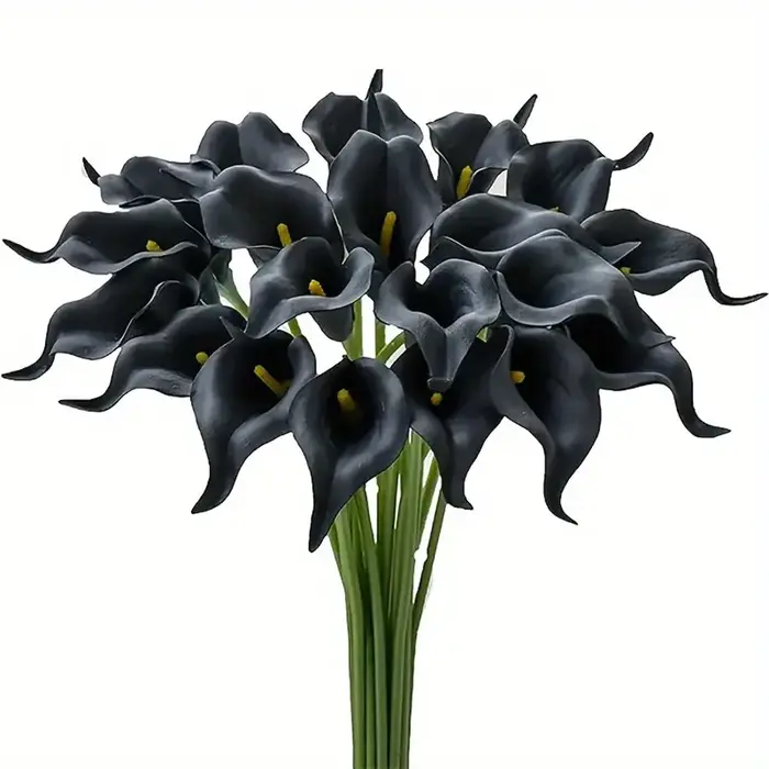 Mini fleur artificielle de calla en PU, fausse fleur, bouquet de mariage, décoration florale pour la