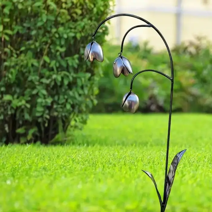 G6KF fleur vallée en métal, décoration jardin, Art en métal résistant aux intempéries, décoration extérieure fleur