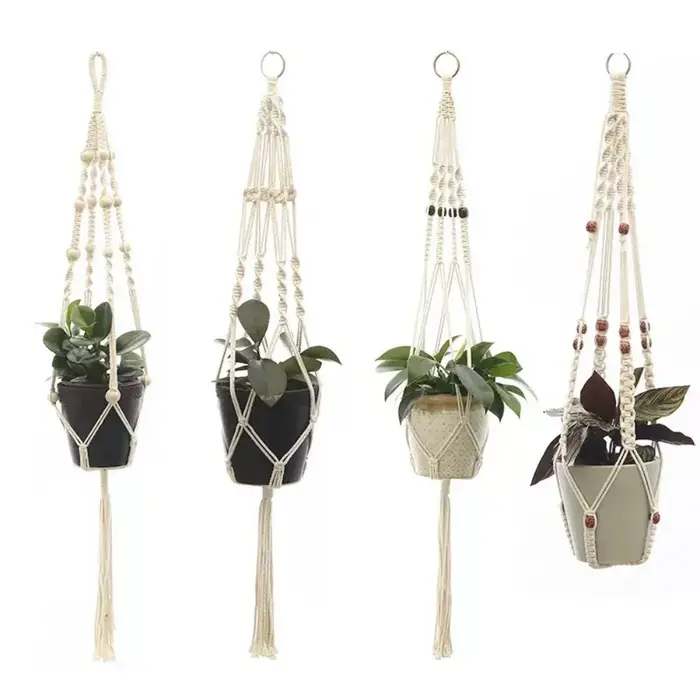 Paniers suspendus pour plantes de style bohème