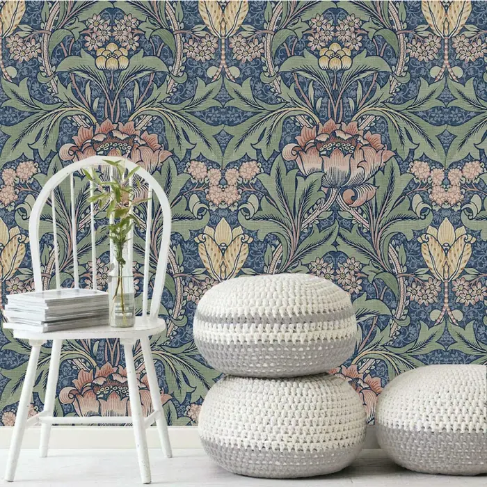 Papier peint floral de plantes américaines
