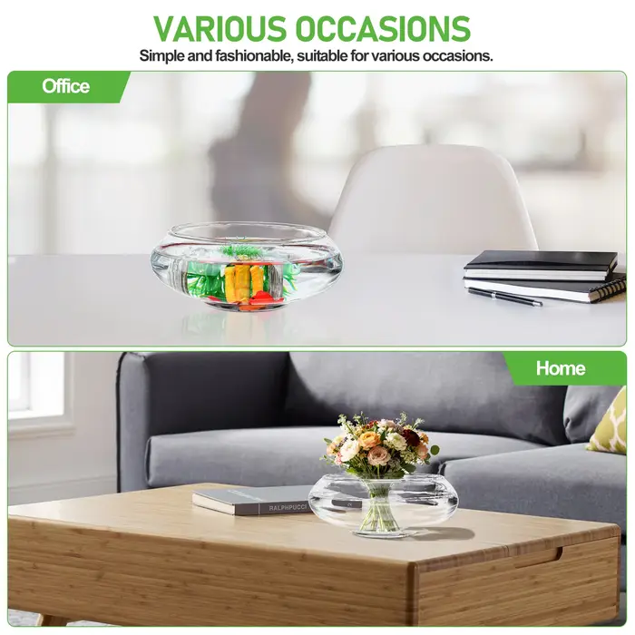 Pot de plante en verre transparent