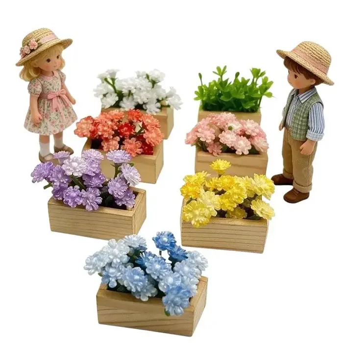 Plante artificielle de gypsophile en pot, mini-plante durable, ornement de verdure artificielle pour table de restaurant, décoration de micro-paysage