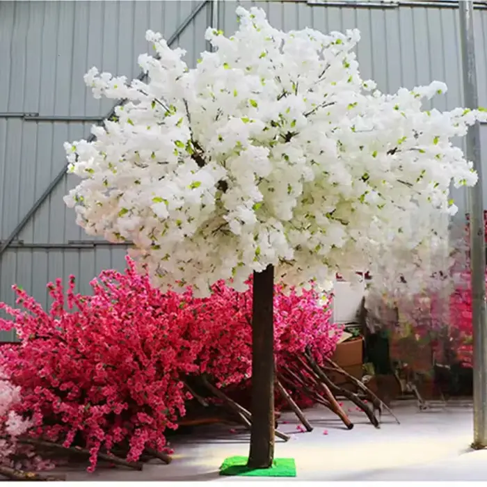 Décoration florale artificielle haut de gamme: arbre à fleurs de cerisier