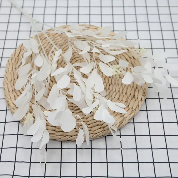 Feuilles de cacahuètes artificielles, 5 fourchettes, bouquet de mariage, feuilles de Jujube, Simulat