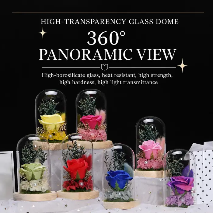 Ornement floral en verre décoratif