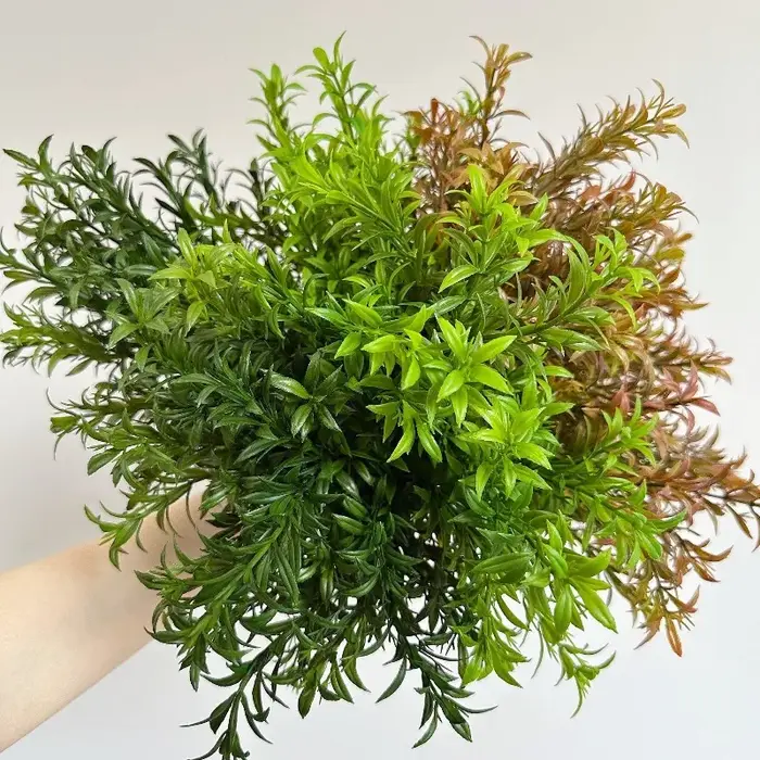 10 pièces de plantes vertes artificielles en plastique