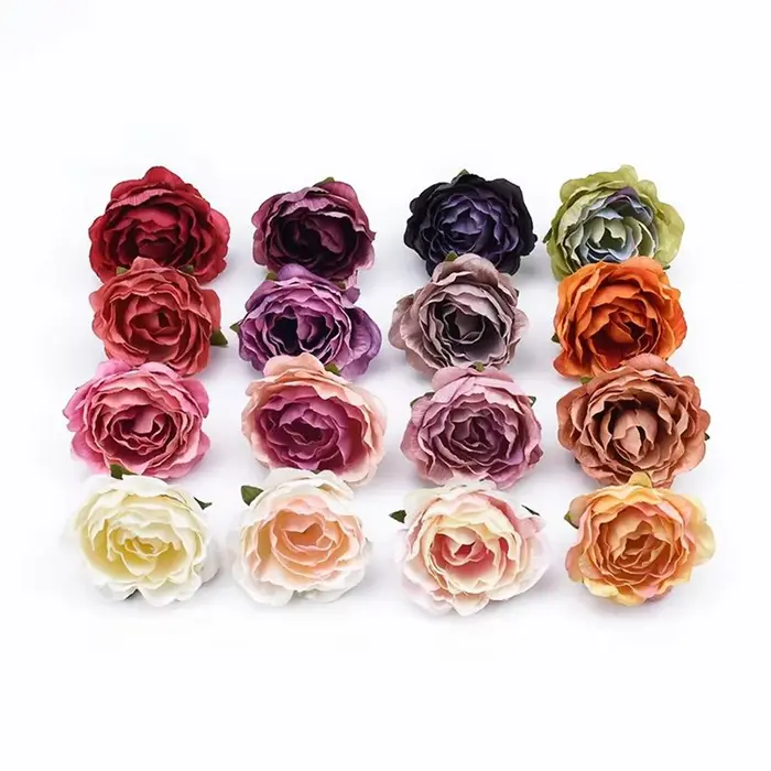 Fleurs artificielles multicolores