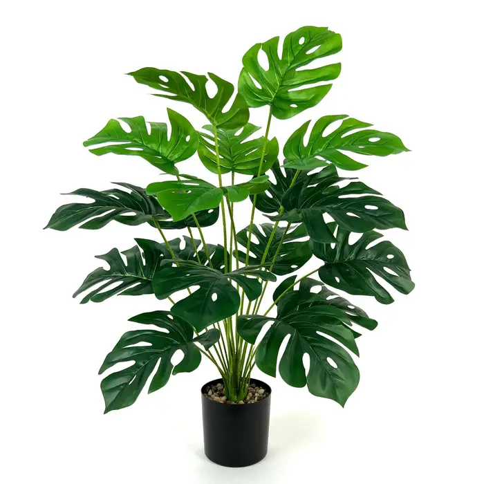 Simulation Monstera-Grande plante verte à 18 feuilles