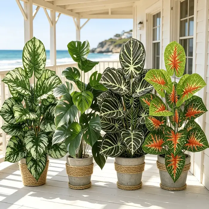 Ensemble de 4 plantes artificielles