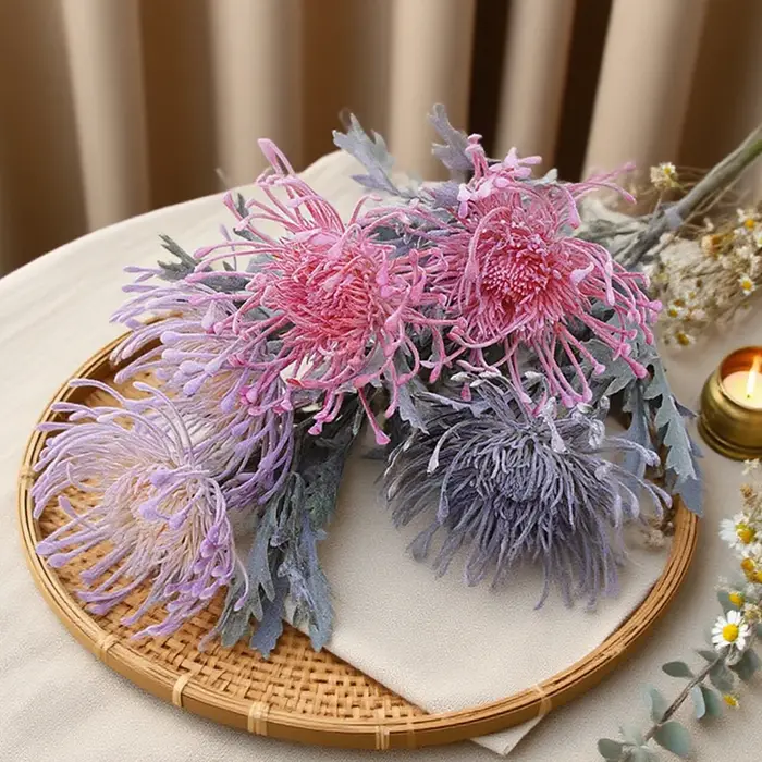 3 Pcs Fleurs Artificielles Branche Crabe Griffe Festival Vase Maison Salle De Mariage Automne Halloween Decora Faux Plantes Jardin Accessoire