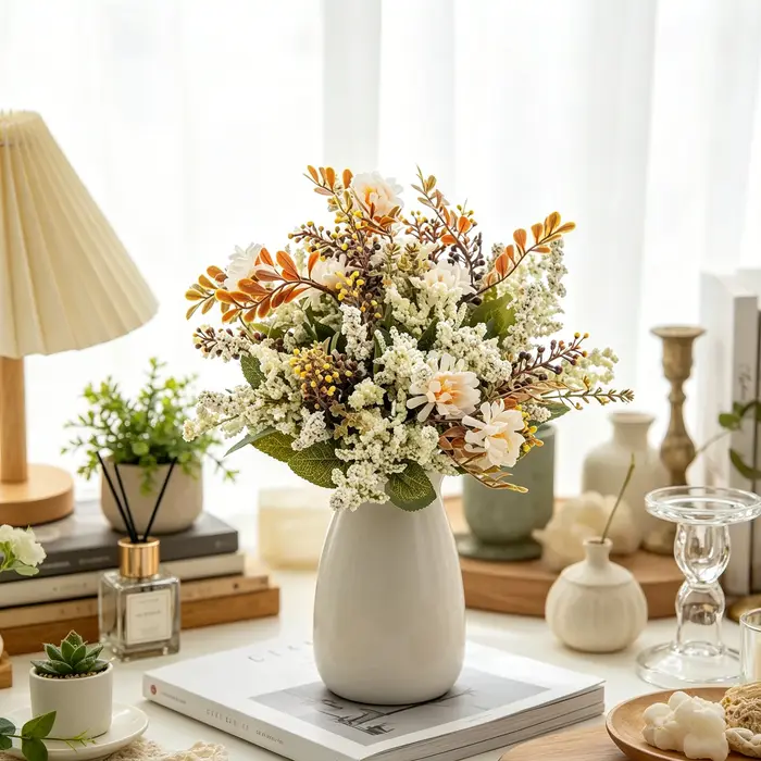 Fleurs artificielles en soie