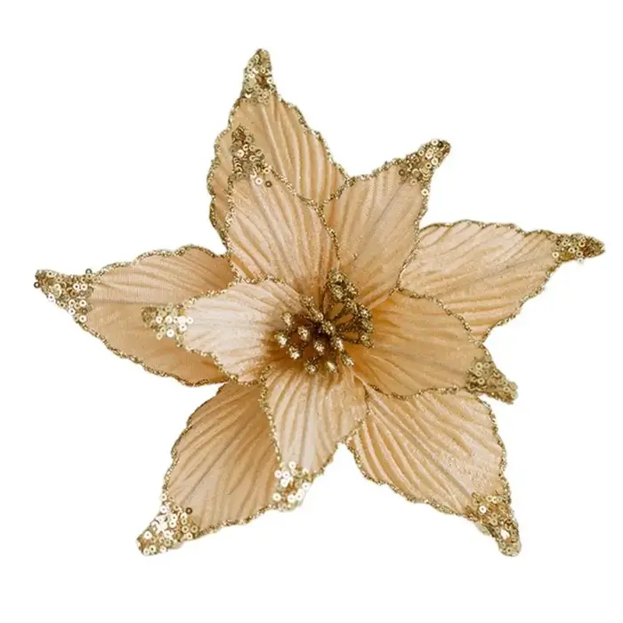 Fleurs de Noël scintillantes de haute qualité