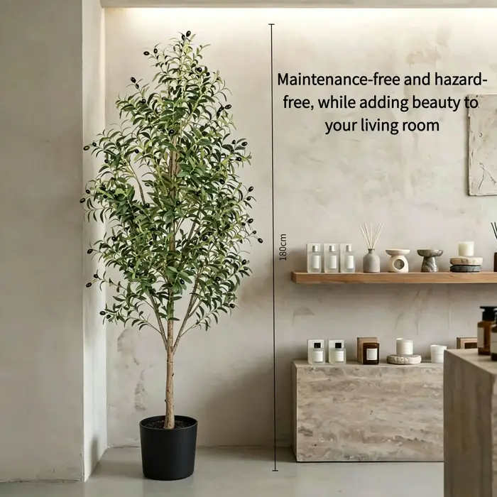 Arbre d'olivier artificiel non dangereux de 110/150/180 cm avec pot