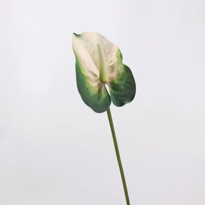 Grande fleur artificielle d'anthurium, grande feuille, faux lys flamant rose, plante tropicale en EV