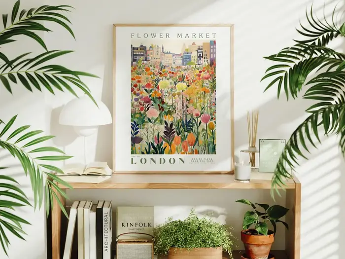 Flower Market London Print