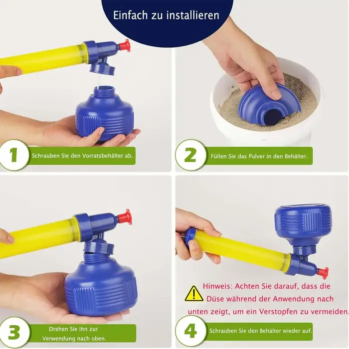 Poudreuse de poudre de terre de diatomée lavable pour le contrôle des moucherons de jardin