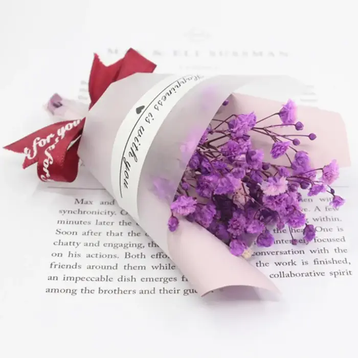 Bouquet de fleurs séchées artificielles colorées