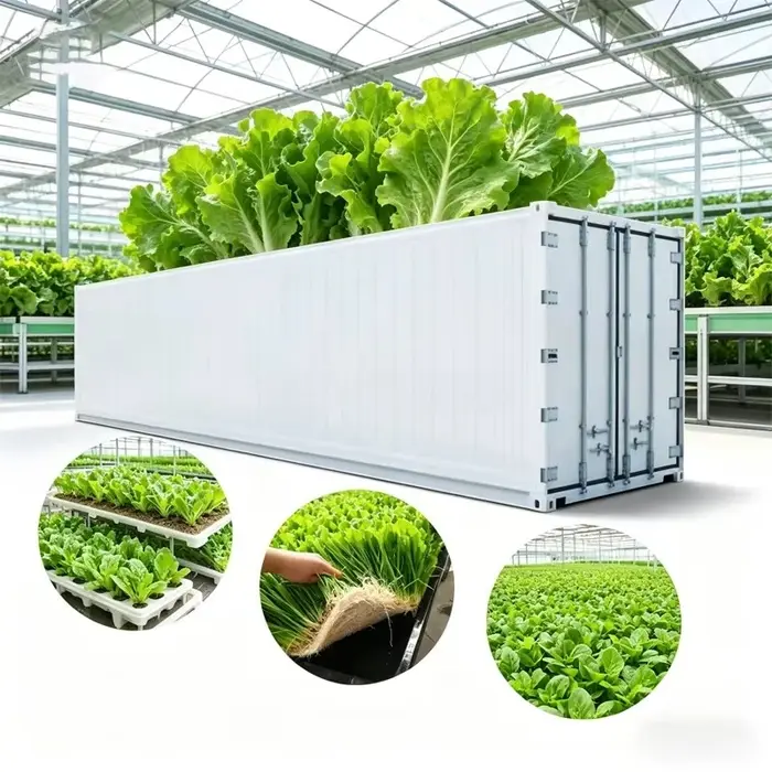 Équipement d'agriculture hydroponique en conteneur