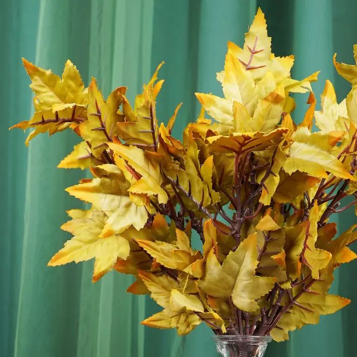 Feuilles d'érable artificielles, Arrangement floral d'automne, décor de récolte de Thanksgiving, fête à domicile, Halloween, décoration de centres de table de mariage
