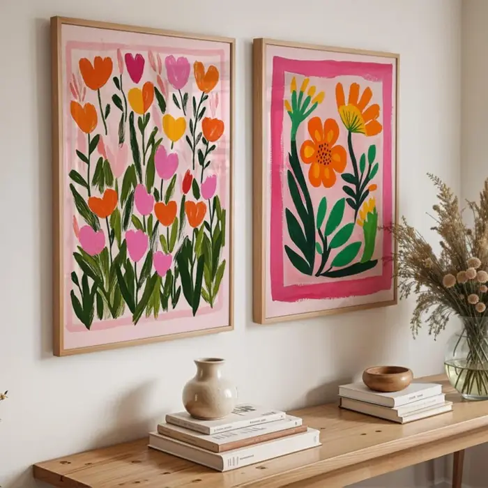 1/2 pièces Bouquet de fleurs sauvages abstrait botanique toile impression affiche moderne esthétique Art imprime décor à la maison mur Art affiches