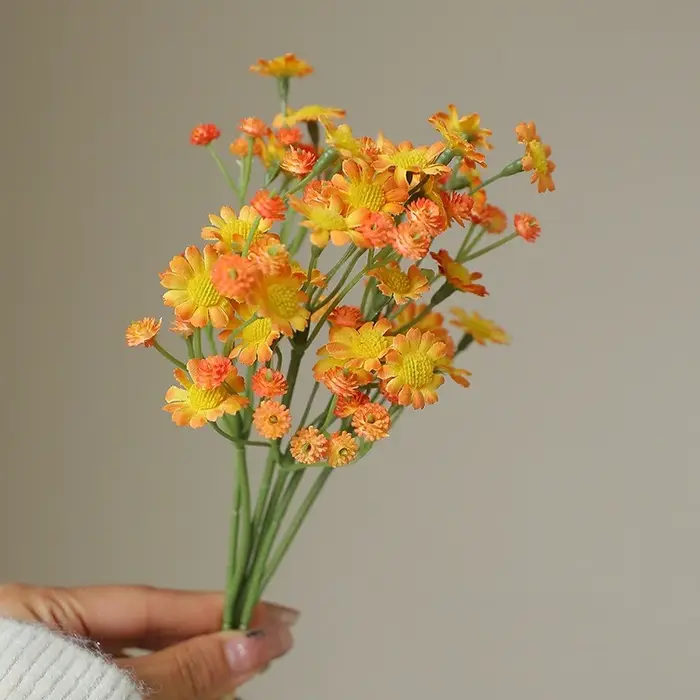 Camomille fleur artificielle table à manger européenne petite marguerite fausse fleur décoration ext