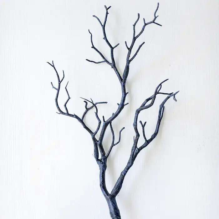 Branche d'arbre artificielle longue, bricolage de fête, plante de décoration noire, arbre de Style m