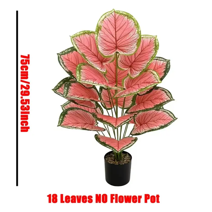 Plante Artificielle Caladium Rose