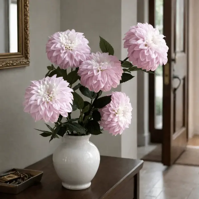 Arrangement floral : Grande fleur artificielle réaliste en forme de dahlia imprimée en 3D