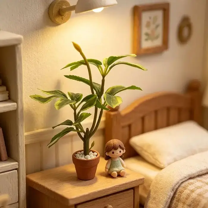 Mini pot en terre cuite, modèle de plante artificielle en pot, décor de scène de jardin pour maison de poupée, ornements de micro-paysage pour maison de poupée, accessoires photo