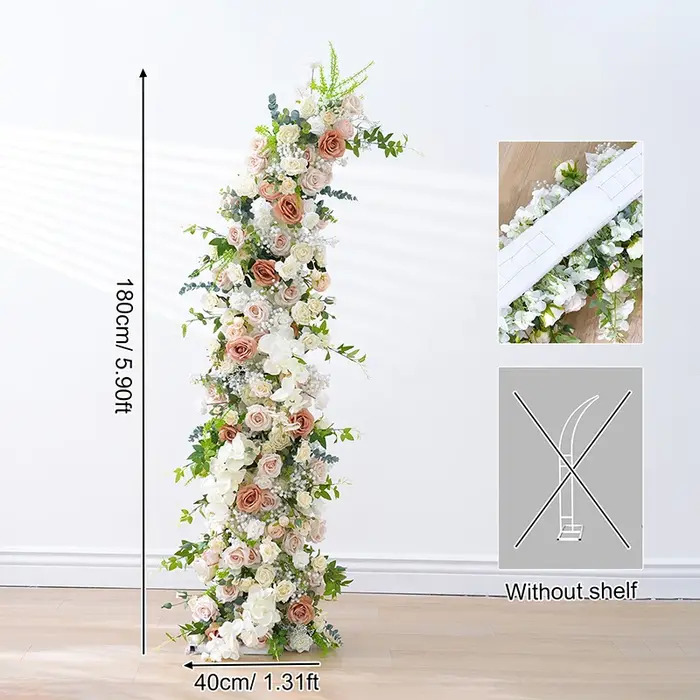 NucleoDecor-Fond de décor de fleur de rose de document de champagne, décor de toile de fond de maria