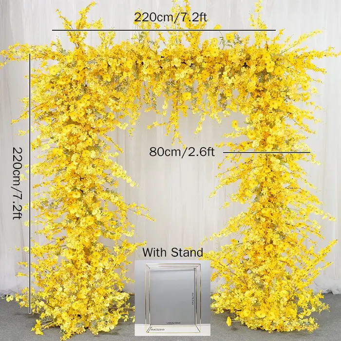 Rangée de fleurs de jasmin série jaune
