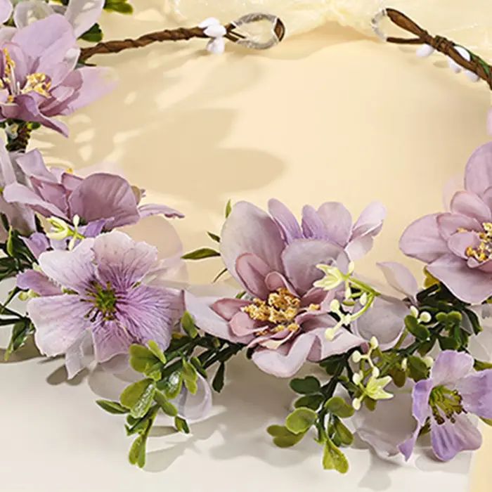 Couronne de fleurs faite à la main pour femmes