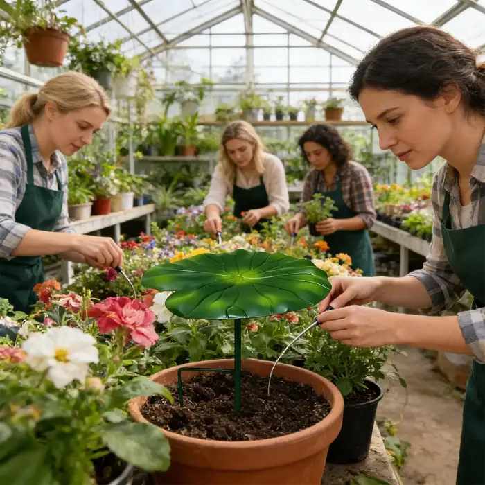 Parasols pour plantes en forme de feuille de 21 cm
