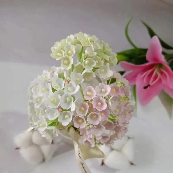 8 pièces / 40 têtes de mini fleurs en papier de 1 cm
