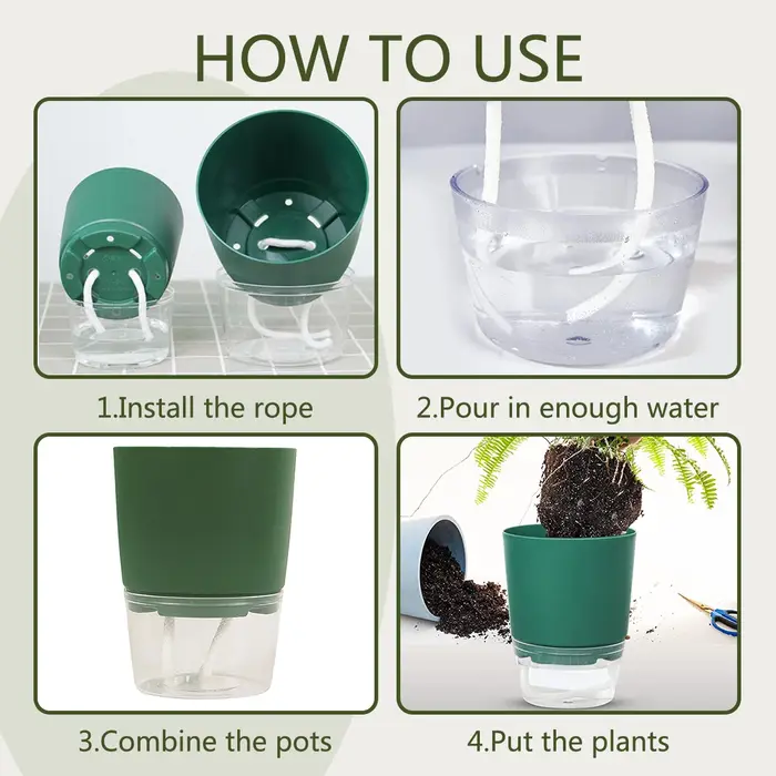 Pot de Fleurs Hydroponique à Auto-Arrosage