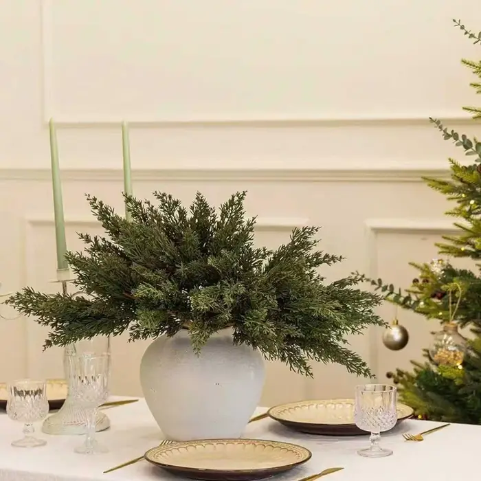 Plante artificielle Feuilles De Noël Arbre Partie Maison Chambre Décoration De Table En Plein Air Cour Jardin Matériel De Mariage Fleur Bricolage Cadeau Boîte