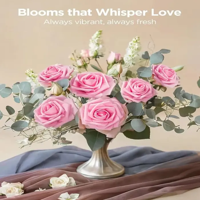 PE mousse Rose fleur artificielle mariage mariée Bouquet accessoire guirlande maison vase table extérieur jardin festival fête bricolage décor