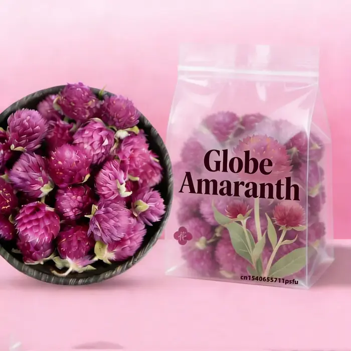 Pétales de fleurs séchées d'amarante Globe naturel de haute qualité