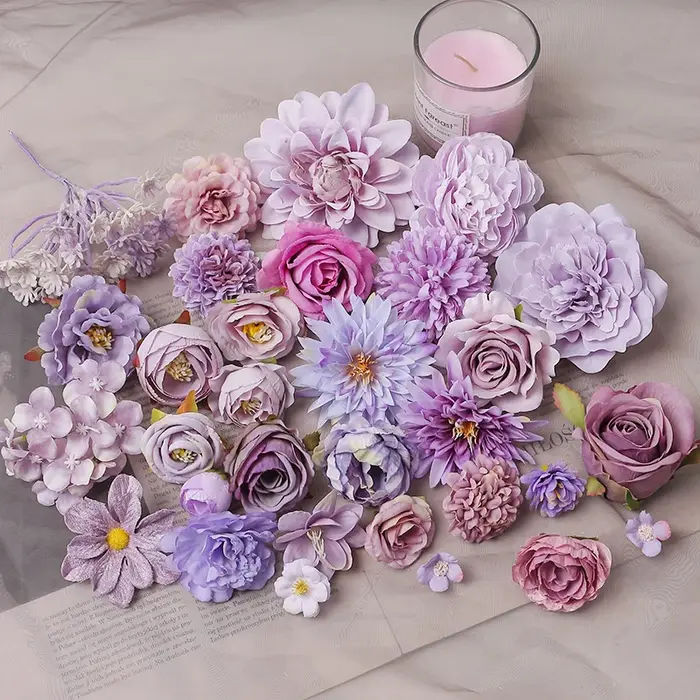 Tête de fleurs artificielles en vrac