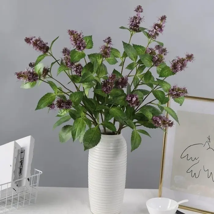 Fleur artificielle de Pogostemon à 3 têtes