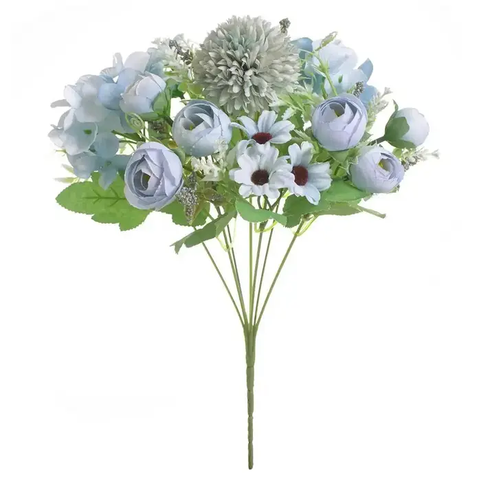 Bouquet de fleurs d'hortensia artificielles à 7 têtes