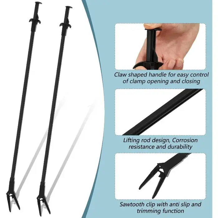 Pince à plantes d'aquarium à long manche de 50 cm, idéale pour la culture de plantes aquatiques, l'élimination des algues, l'alimentation ; outils de nettoyage pour aquarium.