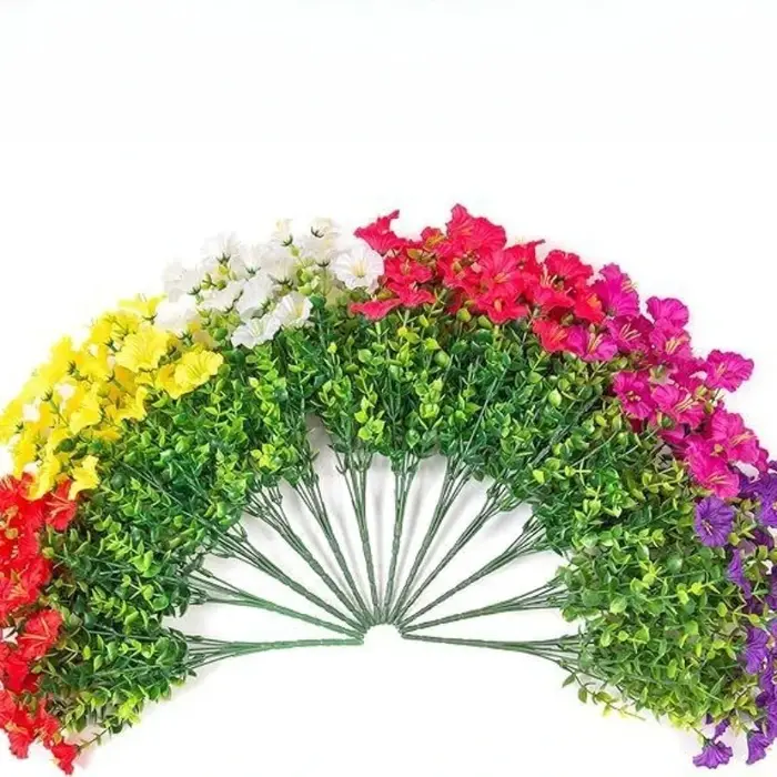 Bouquet d'eucalyptus de fleurs artificielles